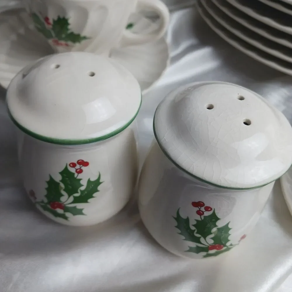 HOLLY BY SCIO DINNER SET FOR 6 W/ACCESSORIES